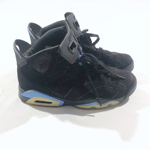 Jordan Other - Air Jordan 6 Retro Tar Heels  UNC 384664-006 Black Blue Sneaker Shoes Sz 8 2017
